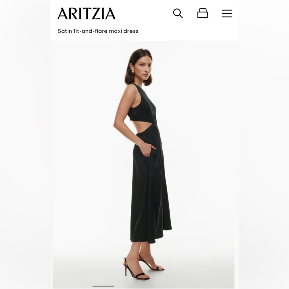 NWT Aritzia Babaton Cella Satin Dress Size M